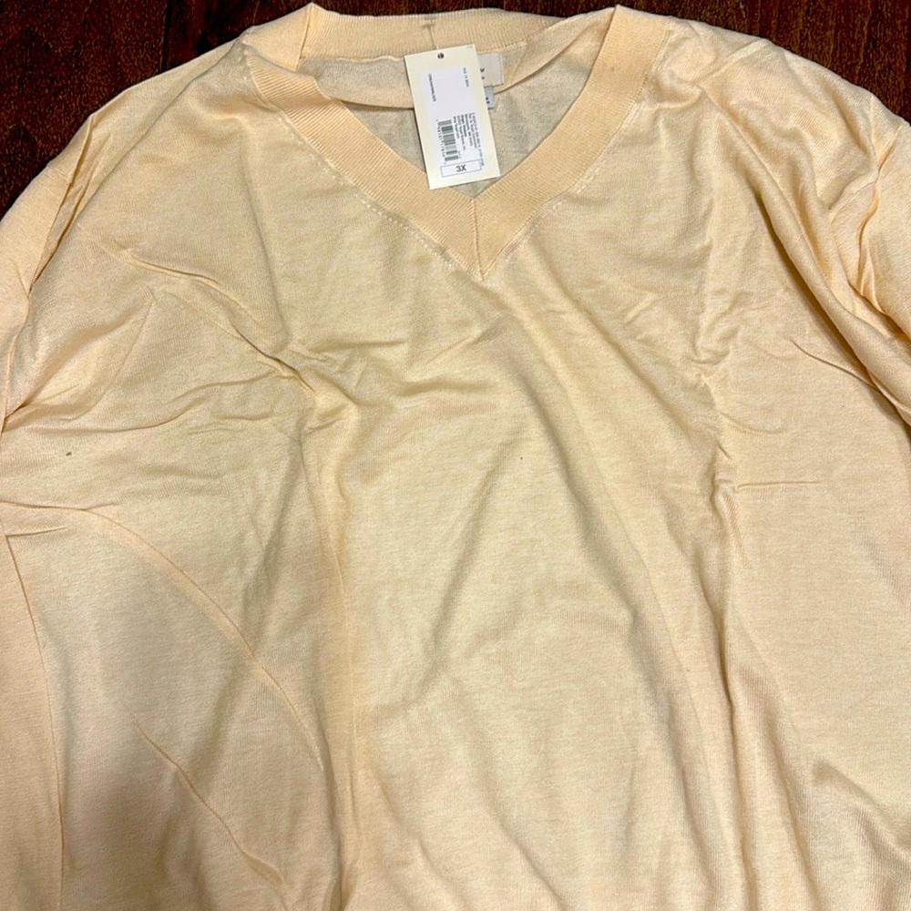 a new day Cream V-Neck Sweater